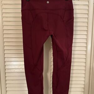 Lululemon Athletica Burgundy Leggings